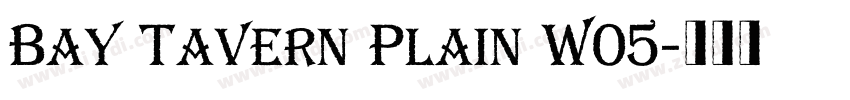 Bay Tavern Plain W05字体转换